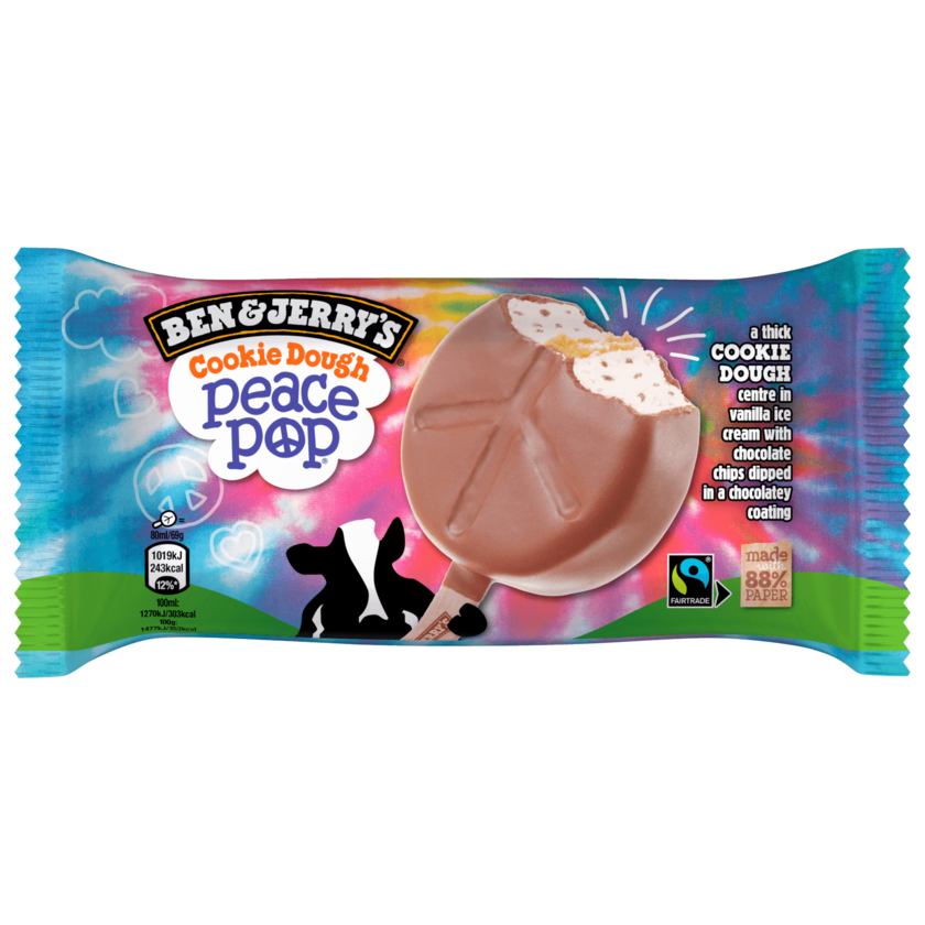 Ben & Jerry's Cookie Dough Peace Pop Eis 80ml
